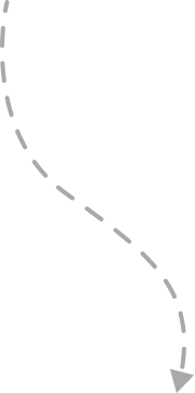 Dashed curved arrow pointing downwards and to the right.