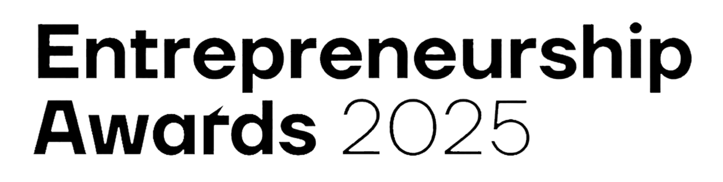Text reading Entrepreneurship Awards 2025 in bold, modern font.